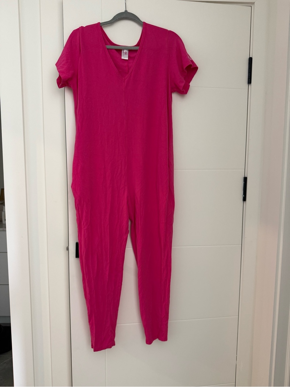Smash and Tess Barbie Bright Pink Short Sleeve Jumpsuit